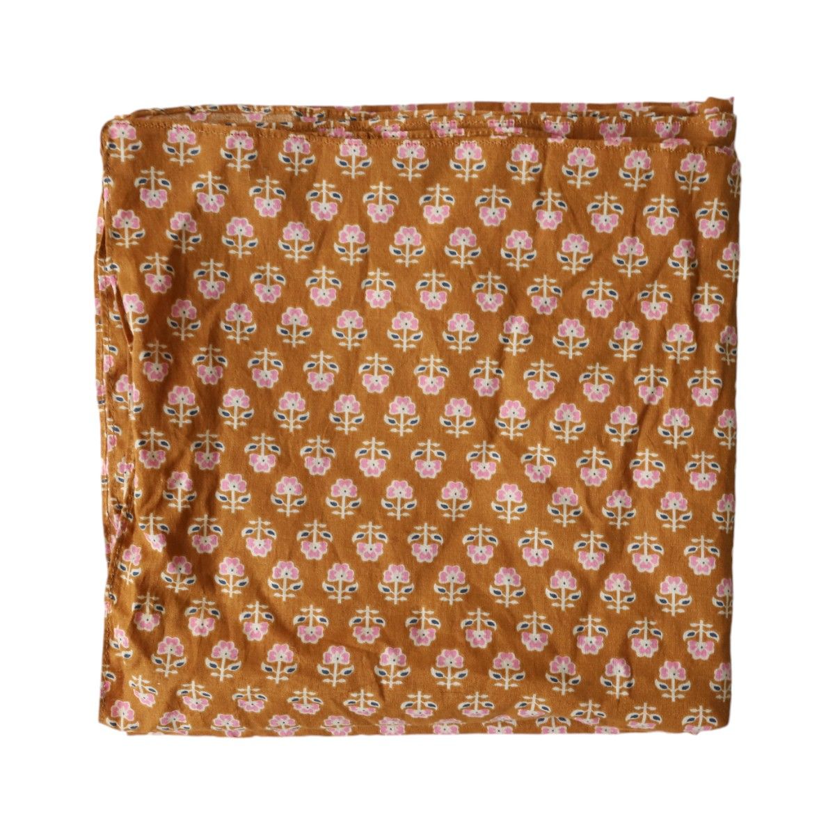 Foulard block print curry - Mariage Indien Pondie Chérie