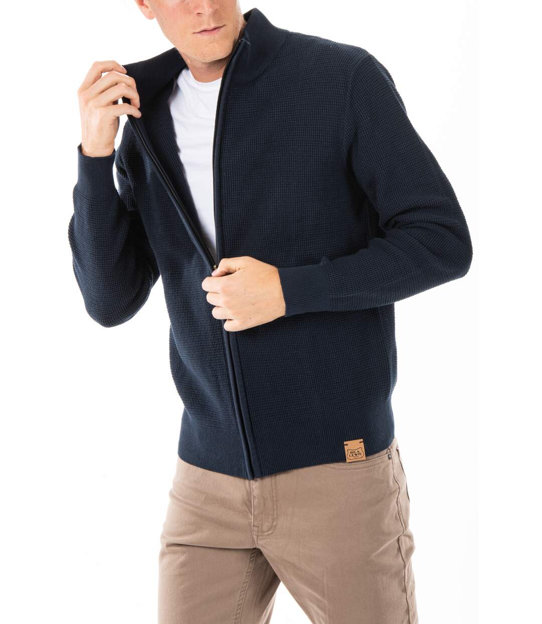 Cardigan zippé col montant EOLO NOIR