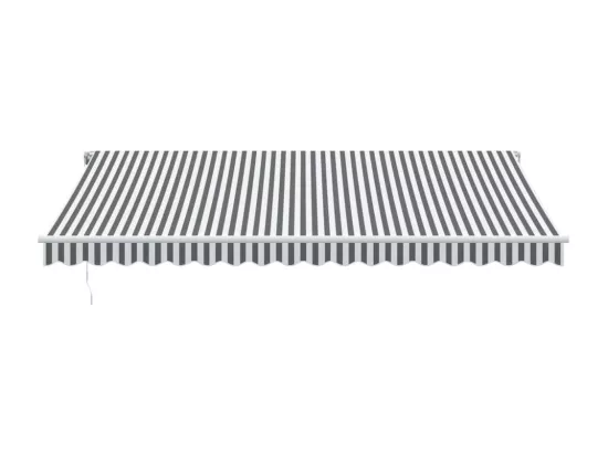 Auvent rétractable automatique anthracite et blanc 450x300 cm