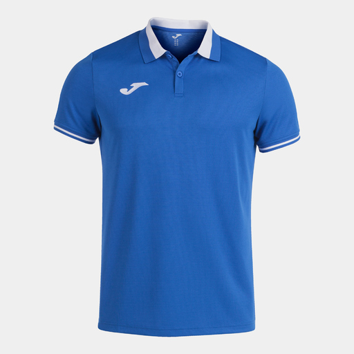 Camisa polo Joma Championship VI Royal White de manga curta