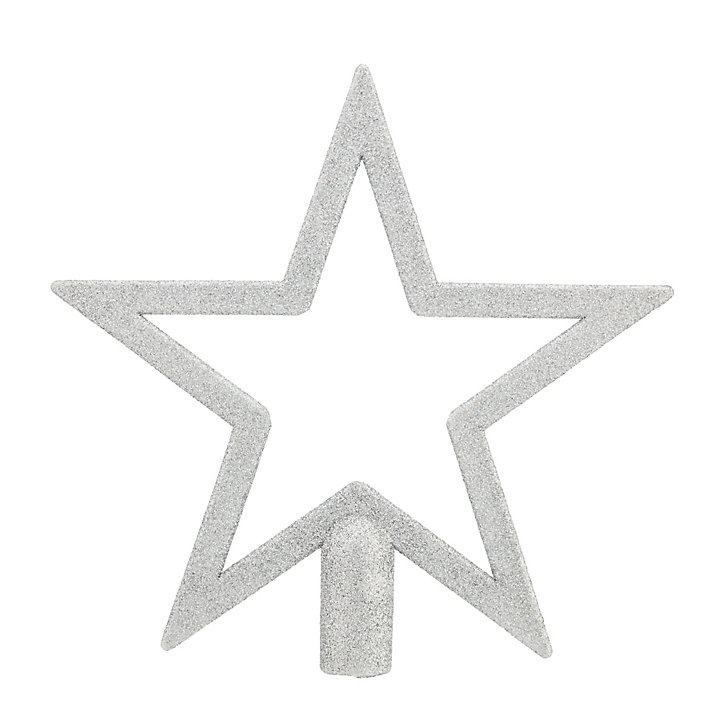 Cimier pic pour sapin de Noël en argent 20 cm