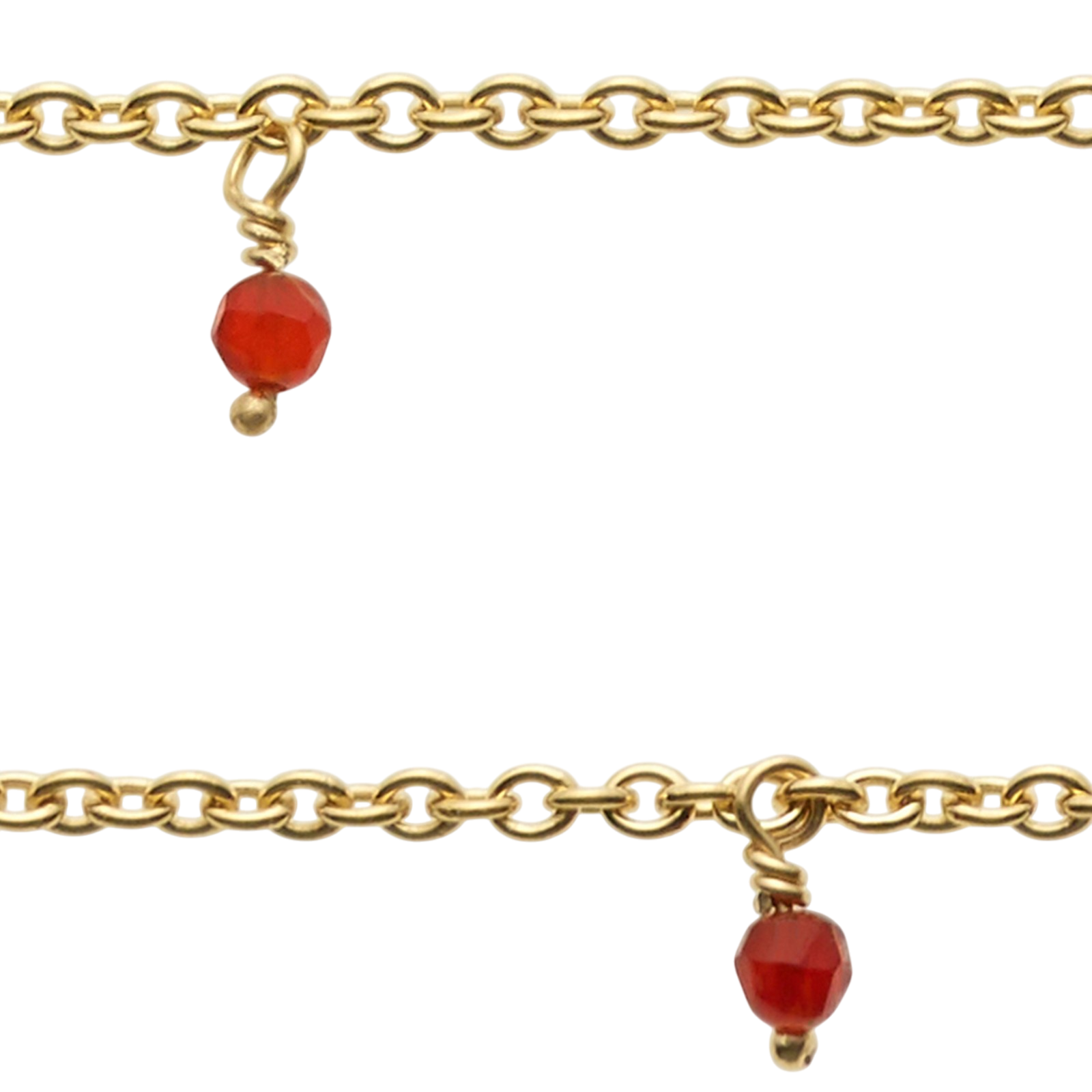 Collier mit 8 Carneol Steinen und Schnecken Anhänger, vergoldet