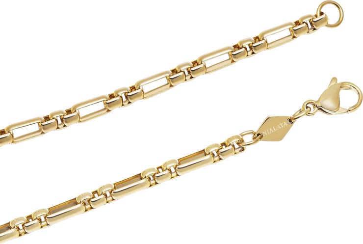 Nialaya Men's Gold Modern Figaro Belcher Chain Gold