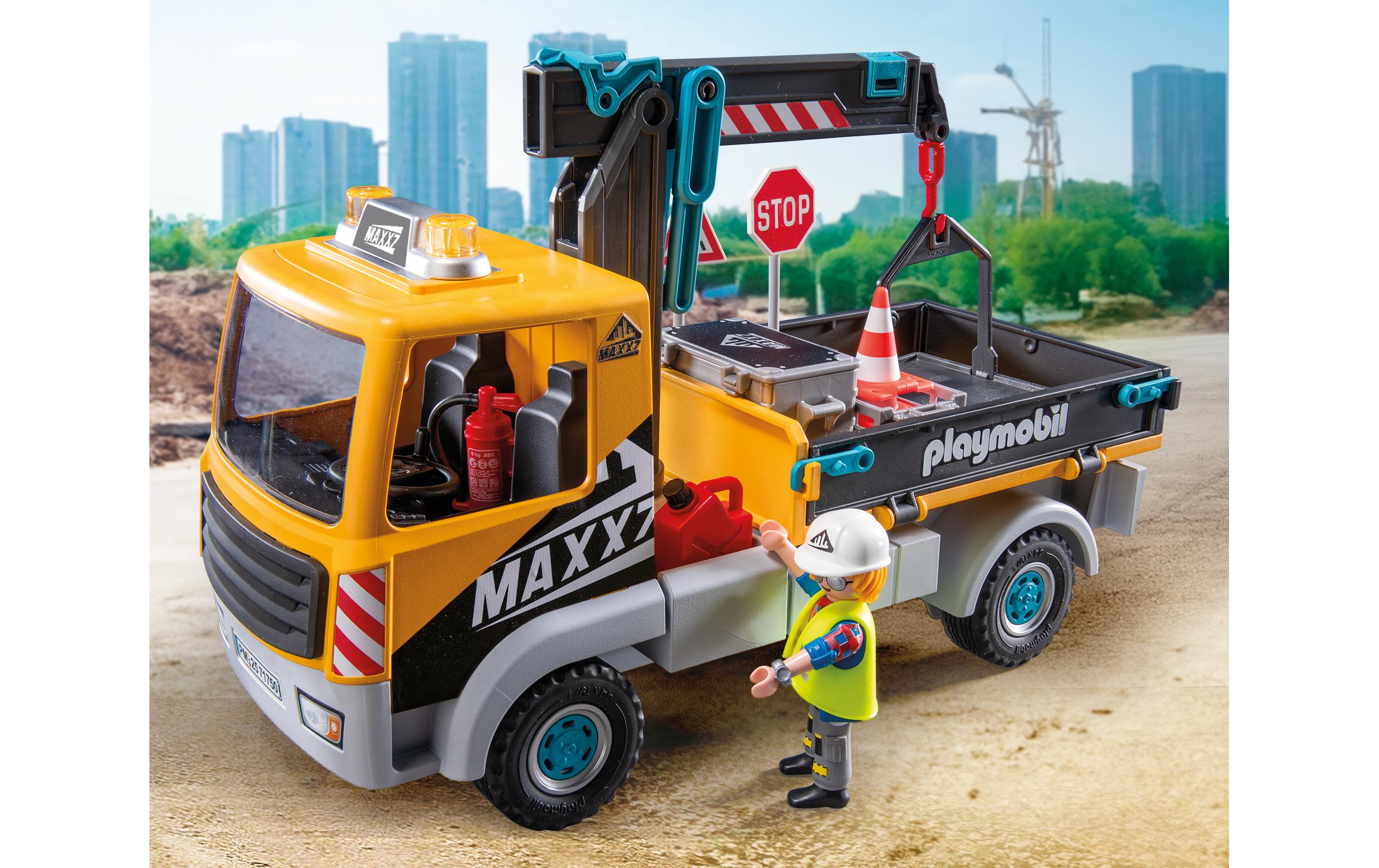 Action Heroes Baustellen-LKW mit Kran 71750Spielfiguren-Set