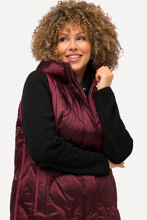 HYPRAR Long-Steppweste, wasserabweisend, 2-Wege-Zipper