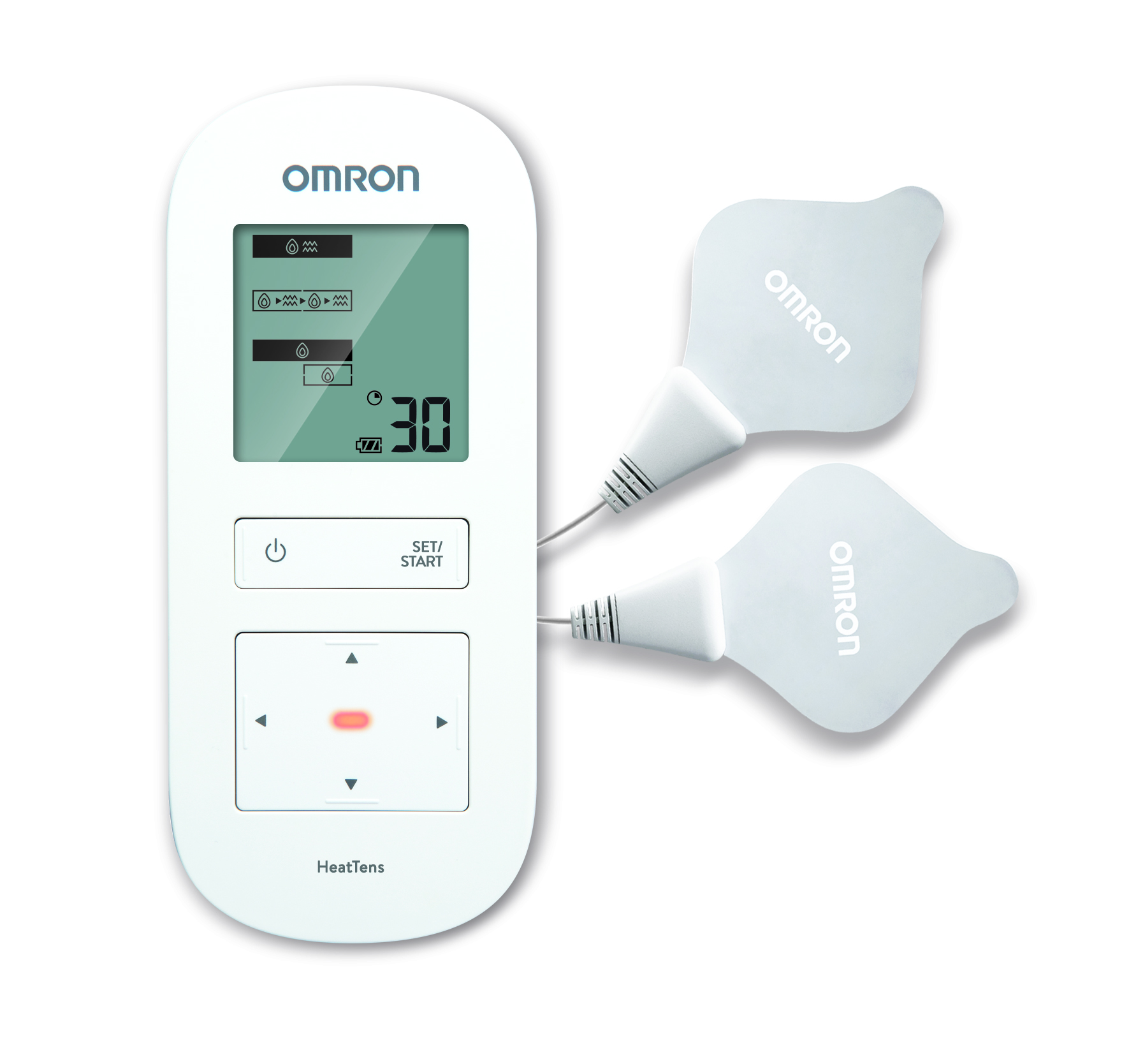 OMRON HeatTens Nervenstimulation TENS & Wärme kombiniert kombiniert, inklusive Gels Pads 1 Stk