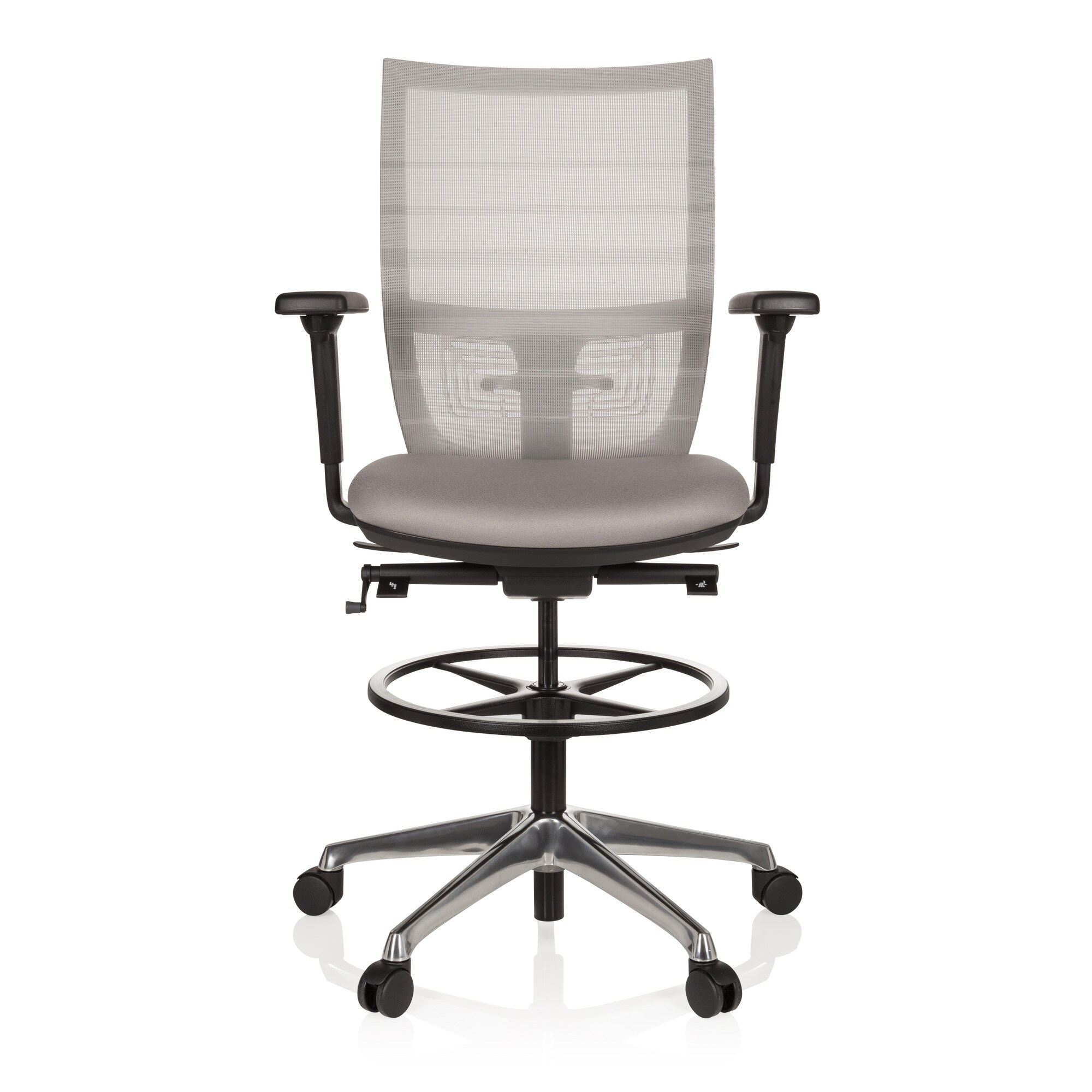 Counterstuhl TOP WORK 98 Stoff/Netzstoff mit Armlehnen (höhenverstellbar) hjh OFFICE
