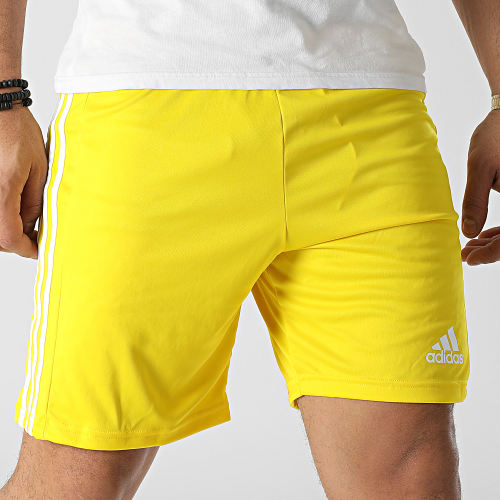 Short Jogging A Bandes GN5772 Jaune