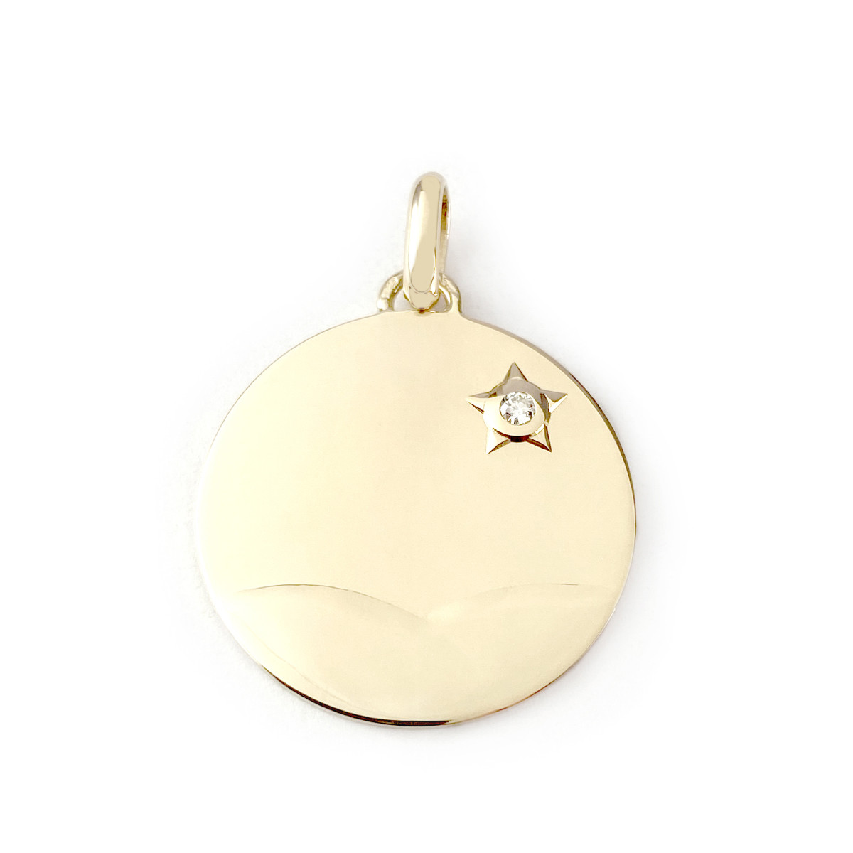 Pendentif d'occasion or 750 jaune diamant