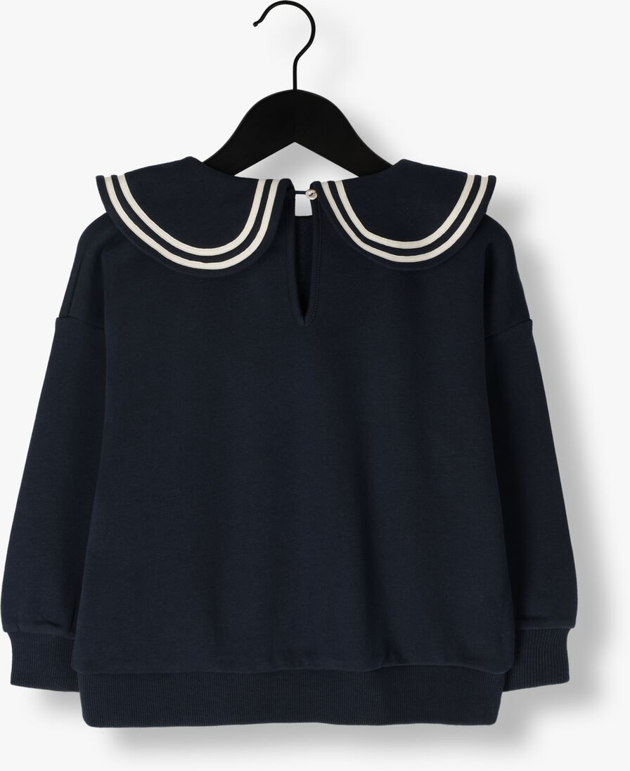 KONGES SLOJD blauwe konges slojd trui lou betty collar sweatshirt gots