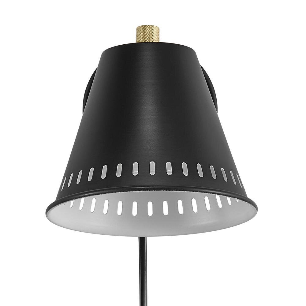 Wandlamp van dennenhout in zwart GU10