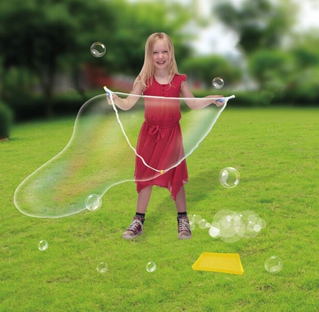 Bellenblaas set XXL Bubble Blow blauw / geel 17,5 x 12,3 x 3,7 cm