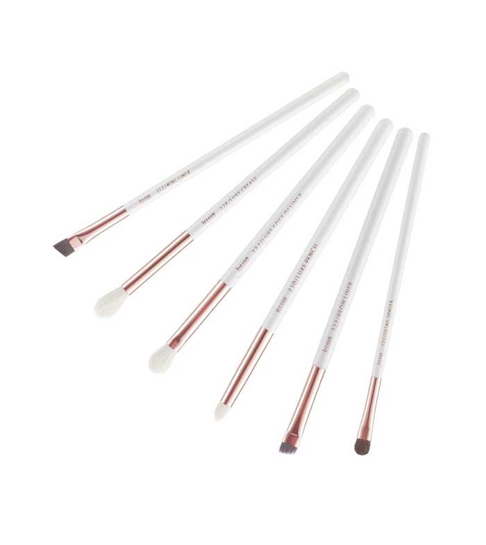 Jessup Beauty - Conjunto de pincéis 6 pcs - T221: White/Rose Gold
