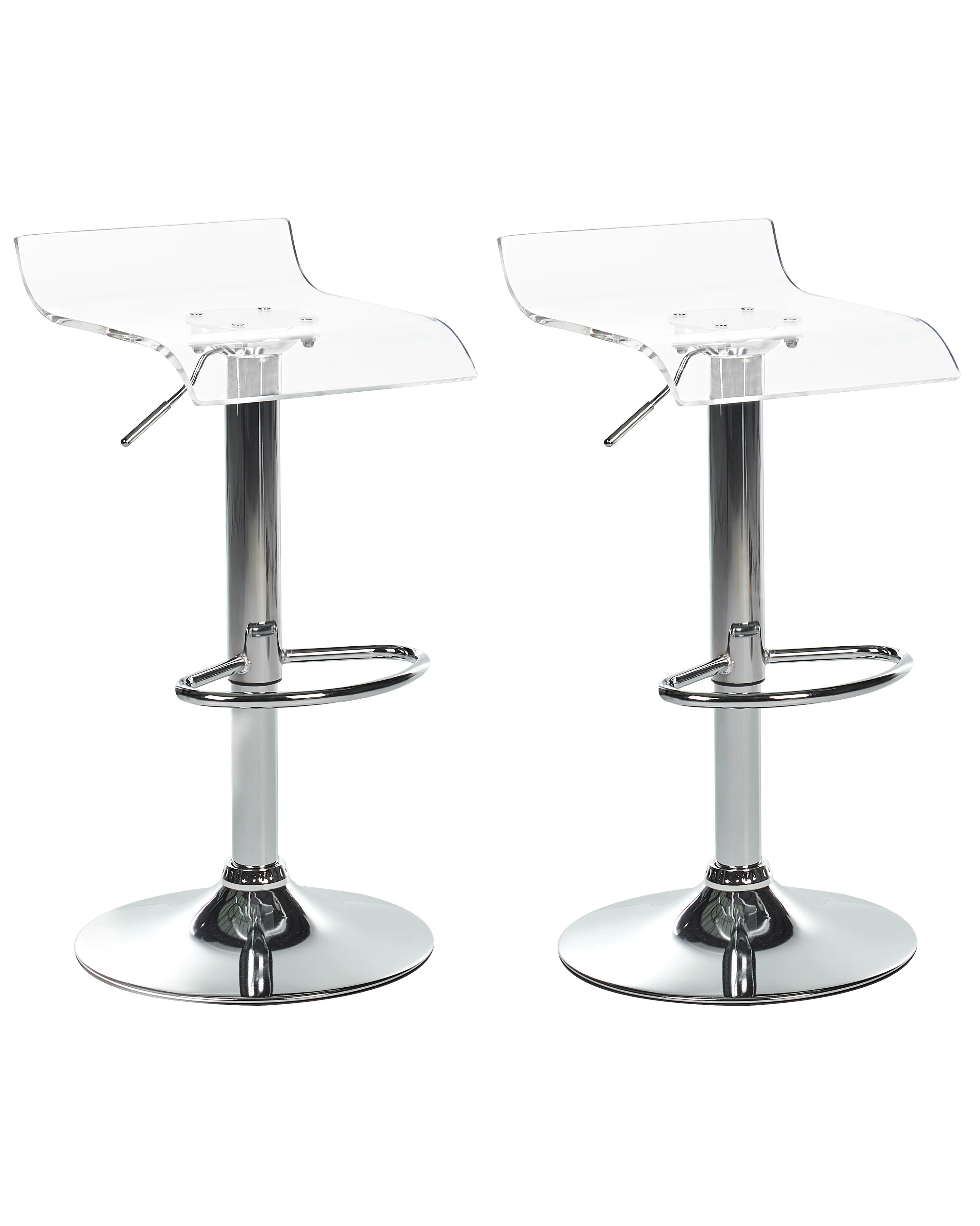 Set van 2 barstoelen NEUM draaibaar Transparant