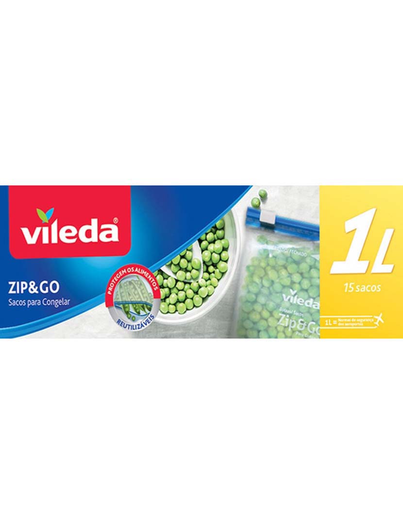 Zip & Go Freezer Bags 1L (15 pcs)