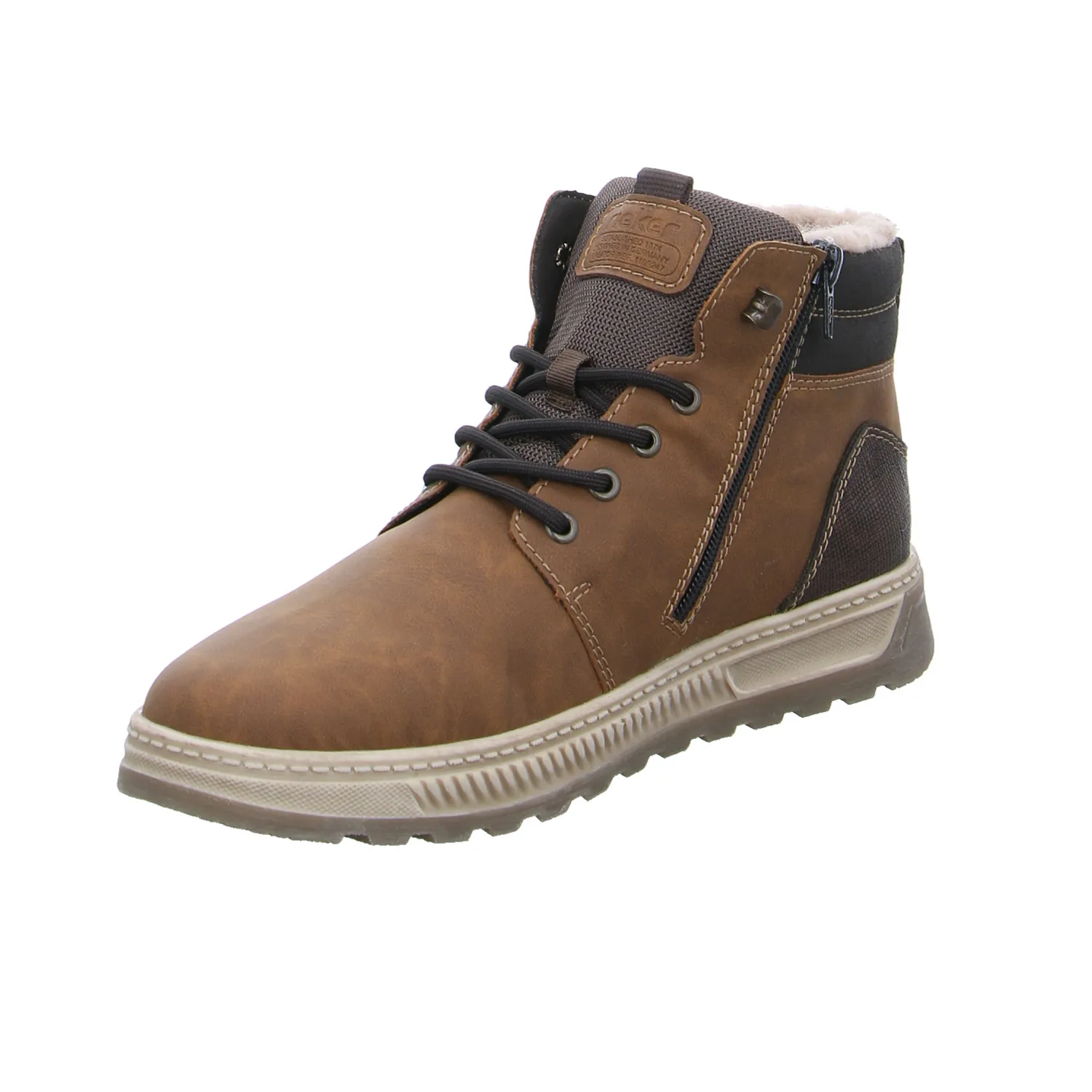 RIEKER Winter-Boots Braun Lederimitat