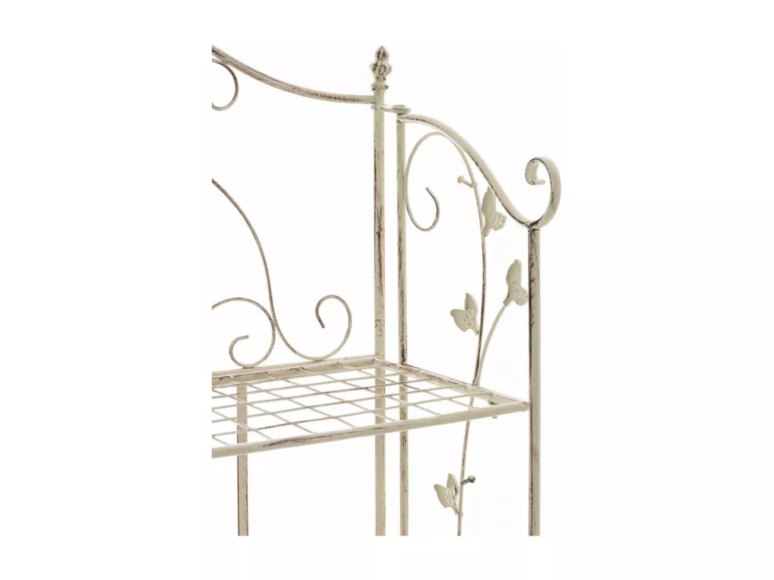 Étagères sur pied - Métal - 60 x 33 x 158cm - Crème antique - Arona