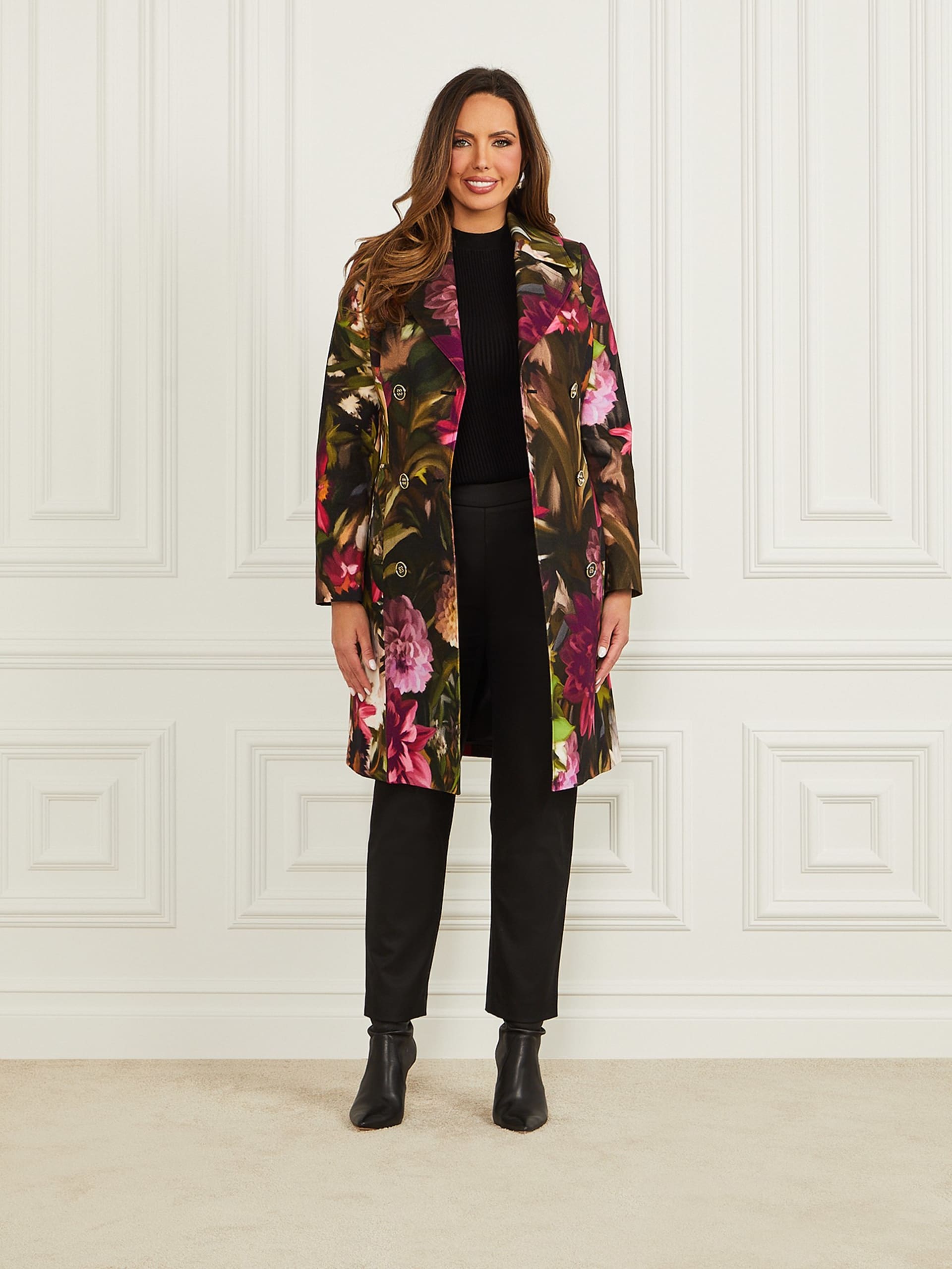 Casaco trench coat estampado Jennifer