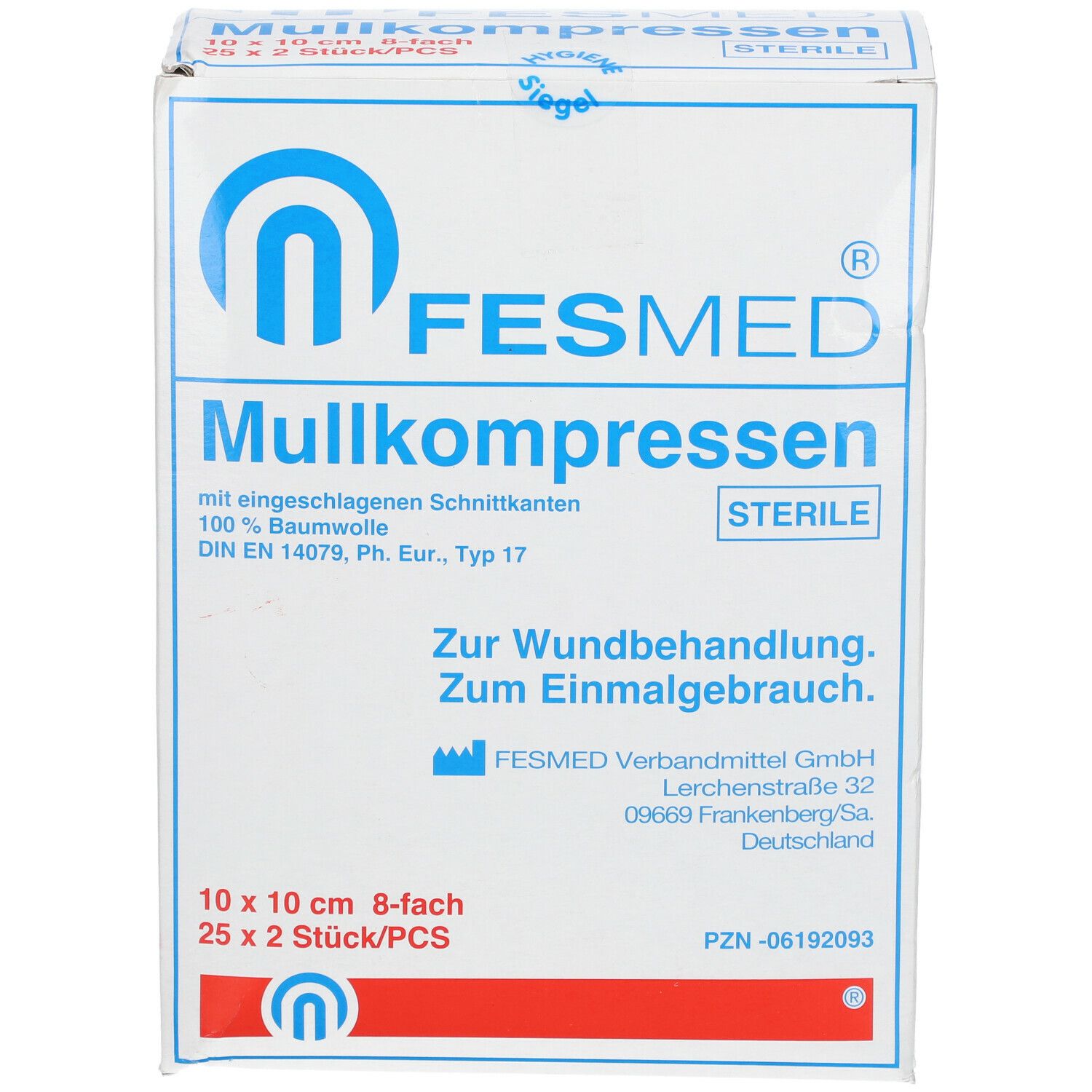 FESMED Mullkompressen 10 x 10 cm 8fach steril