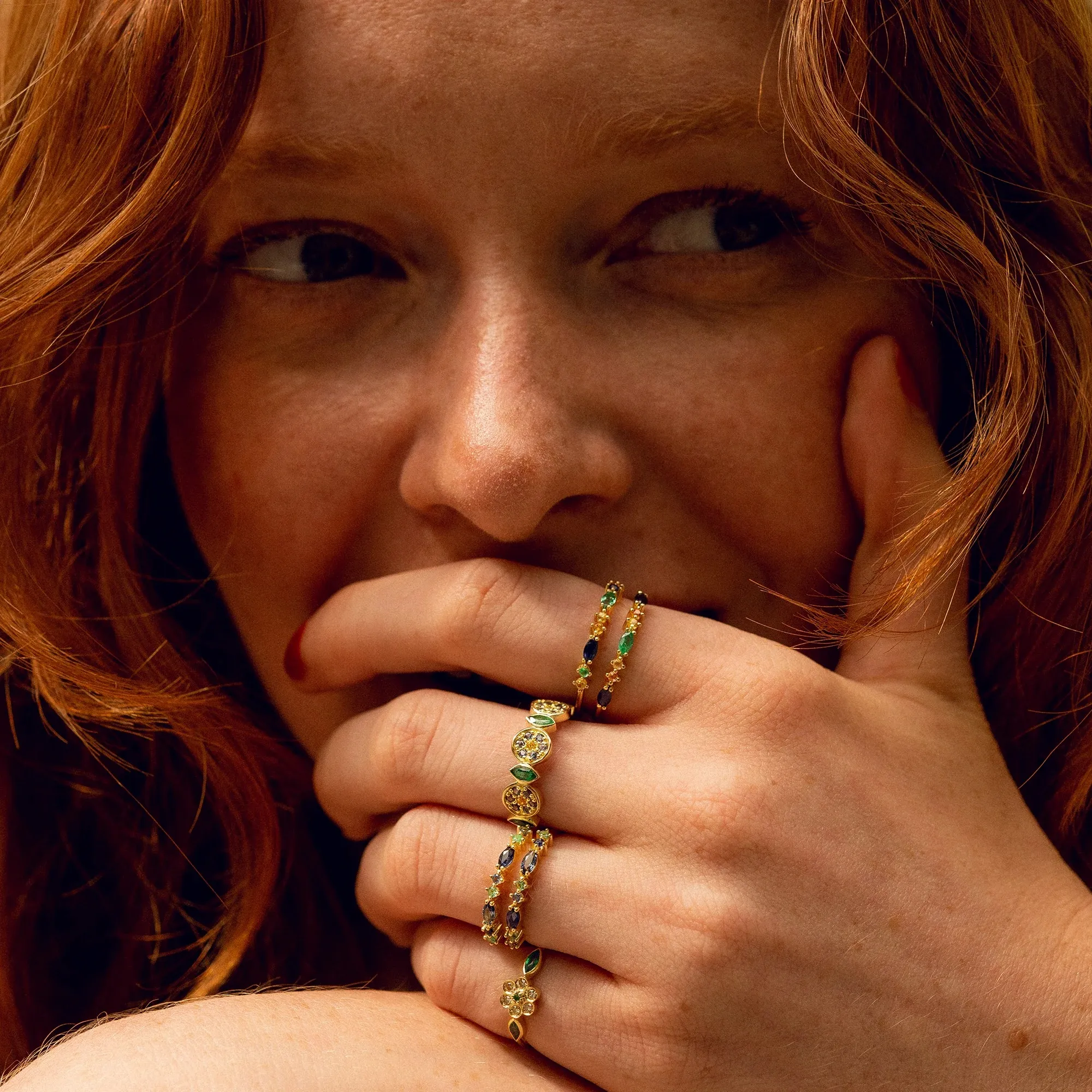 Bague Gaia 3 Verte Sophie d'Agon