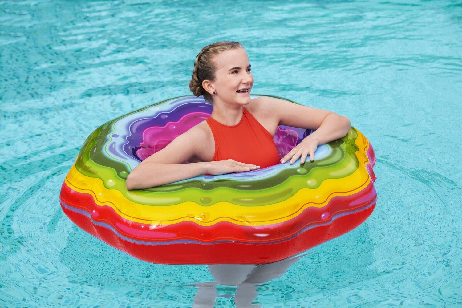 Bestway zwemband regenboog lint D 96 H 27 cm 12+