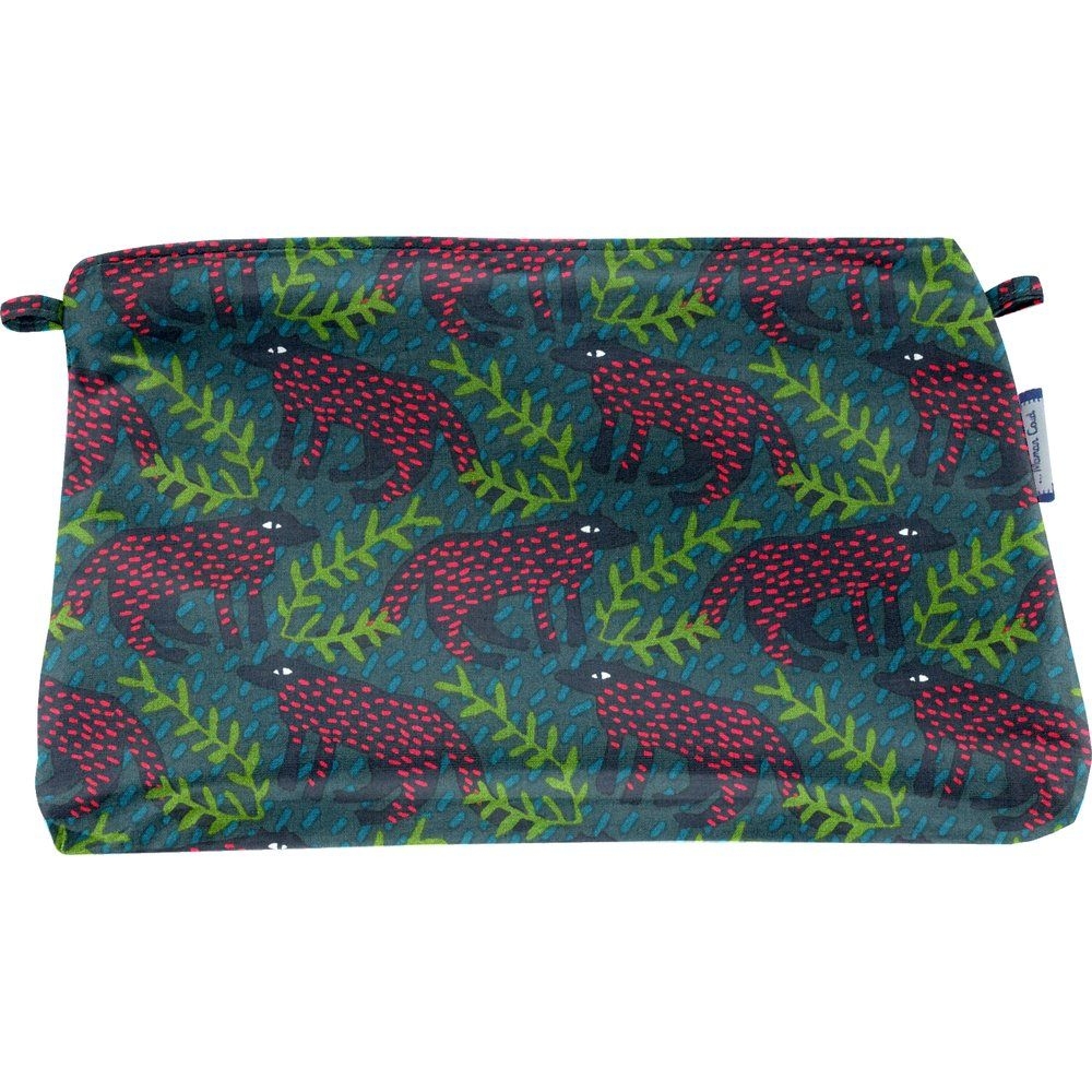 Pochette Tissu Loup Des Bois