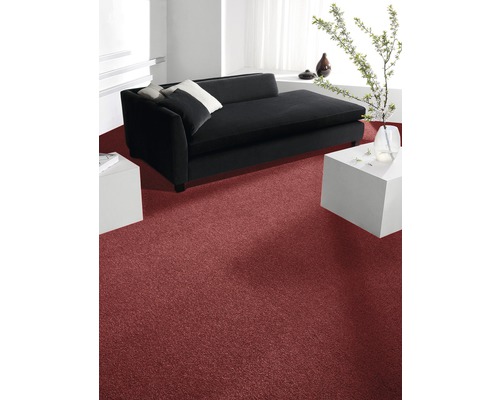 Velours tapijt Verona, kleur 14 rood, 400 cm breed (per meter verkocht)