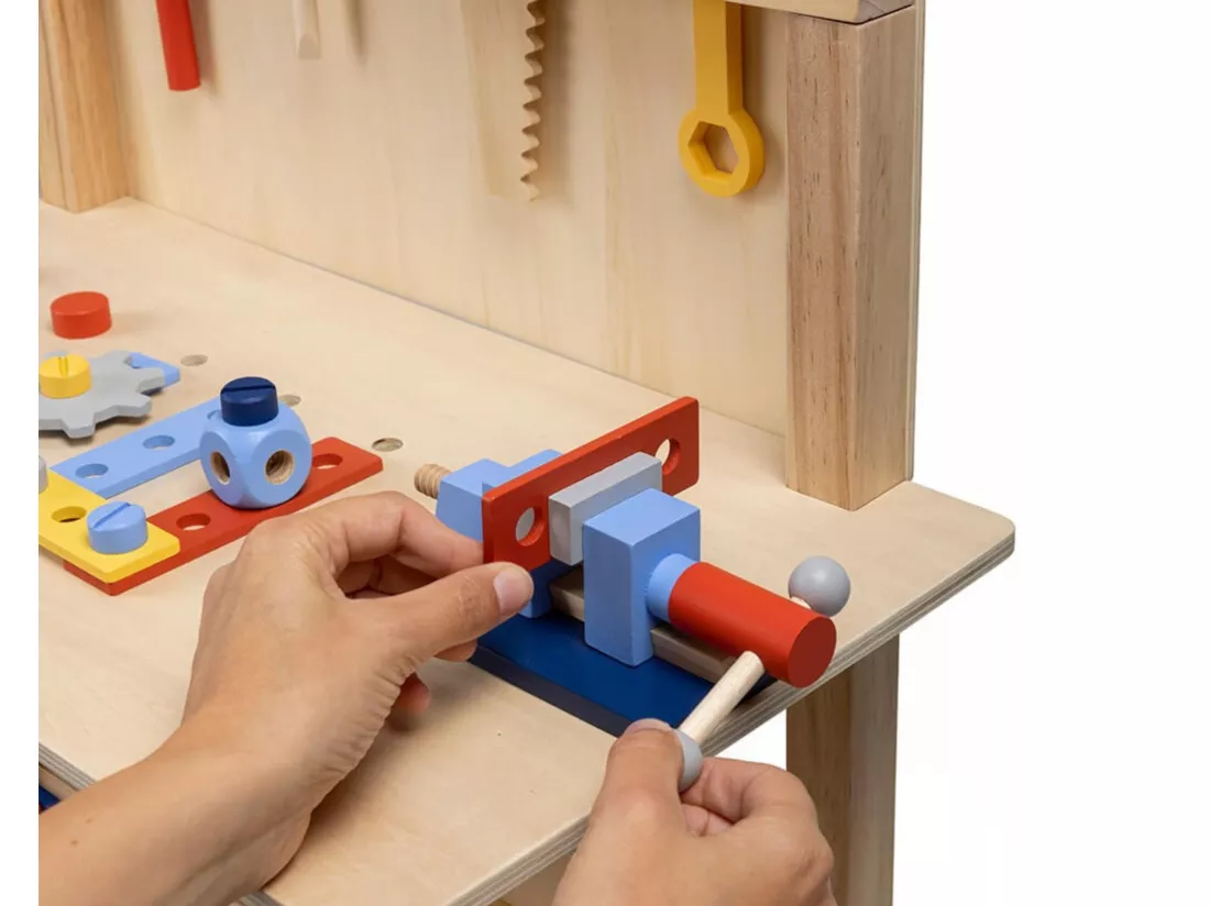 Établi de bricolage en bois pour enfant - De 3 à 12 ans