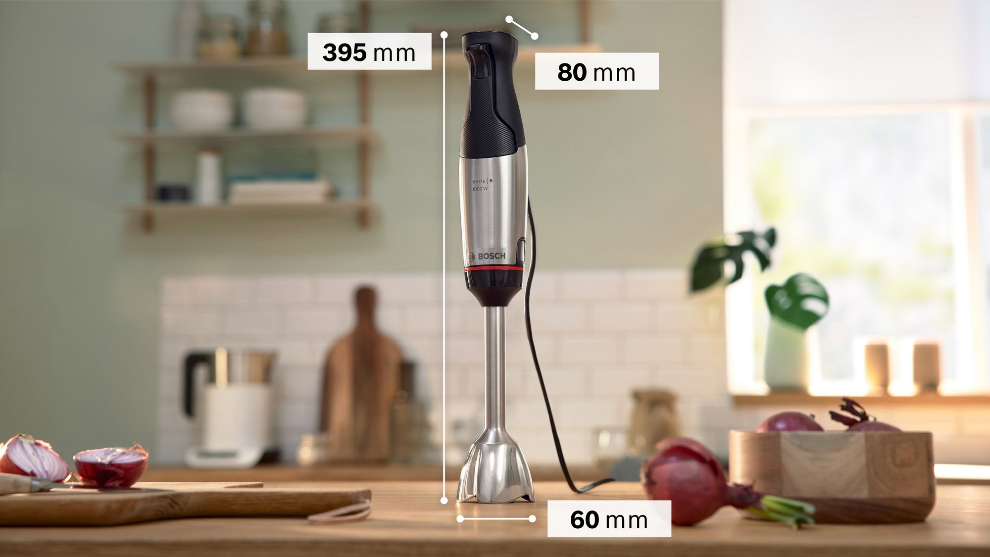 Batedeira manual ErgoMaster Série 6, 1000 W, aço inoxidável, MSM6M620