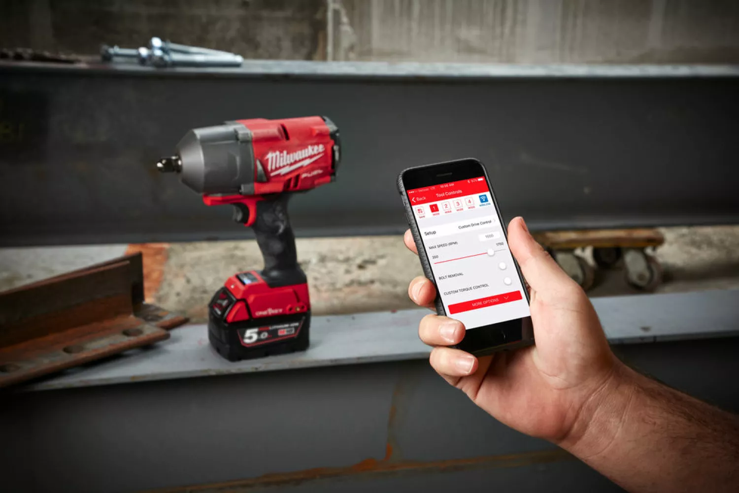 Milwaukee M18 ONEFHIWF12-0X ONE-KEY 18V Li-Ion accu Slagmoersleutel body in HD Box - 1898Nm - koolborstelloos