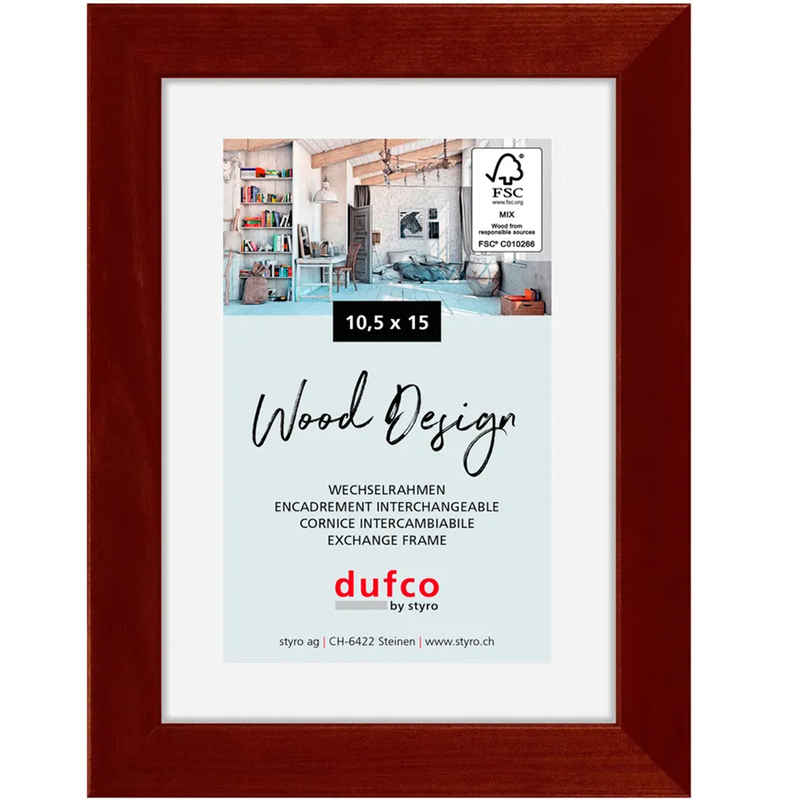 Dufco Bilderrahmen Toronto, 10.5 x 15 cm, mahagoni