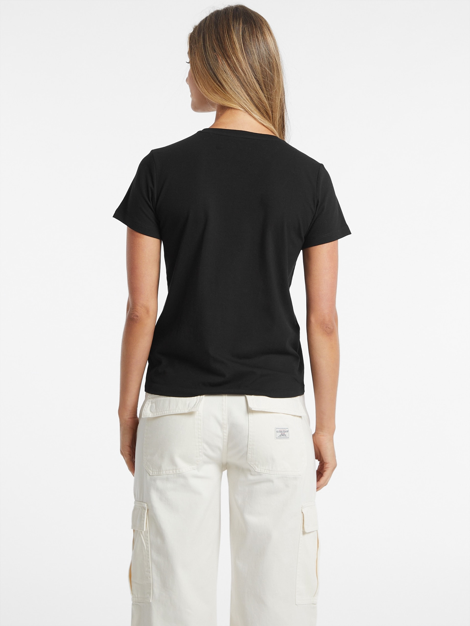 Camiseta regular com logo em dois tons