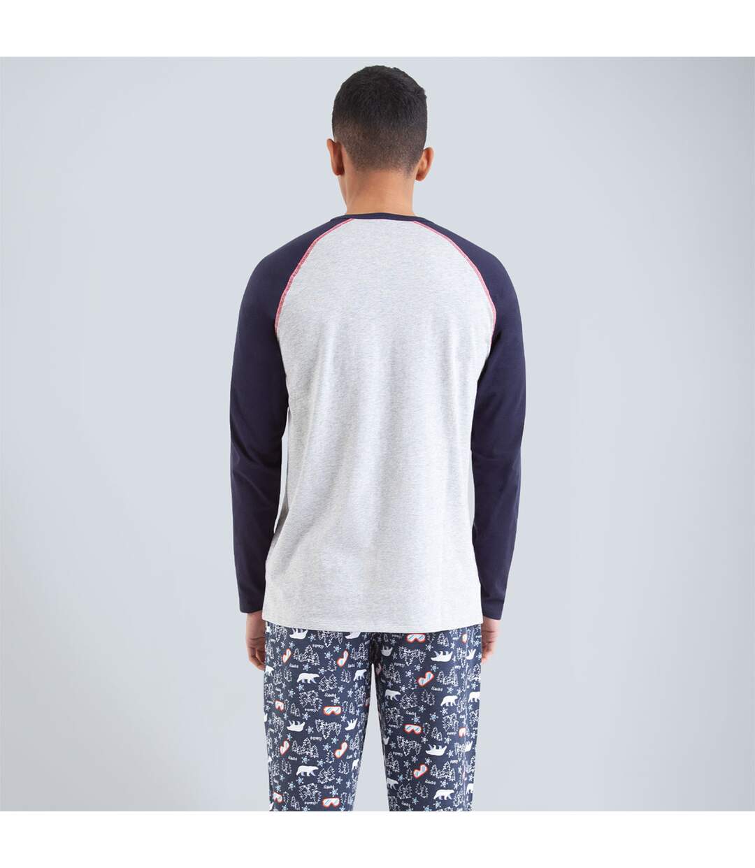 Pyjama long col rond homme Family