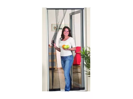 Rideau moustiquaire pour porte fenêtre en fibre de verre 5 lamelles - 125x240 cm