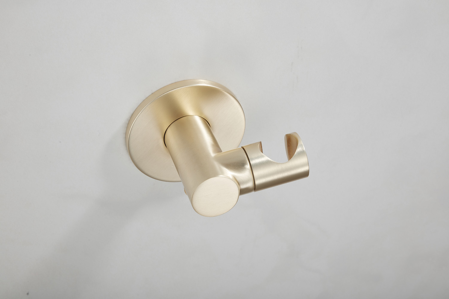 Saniclear Plus draaibare handdouche houder met wateraansluiting geborsteld messing mat goud