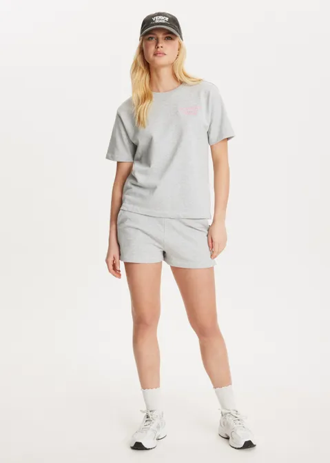 T-shirt met print los angeles grijs (GRS.LME)