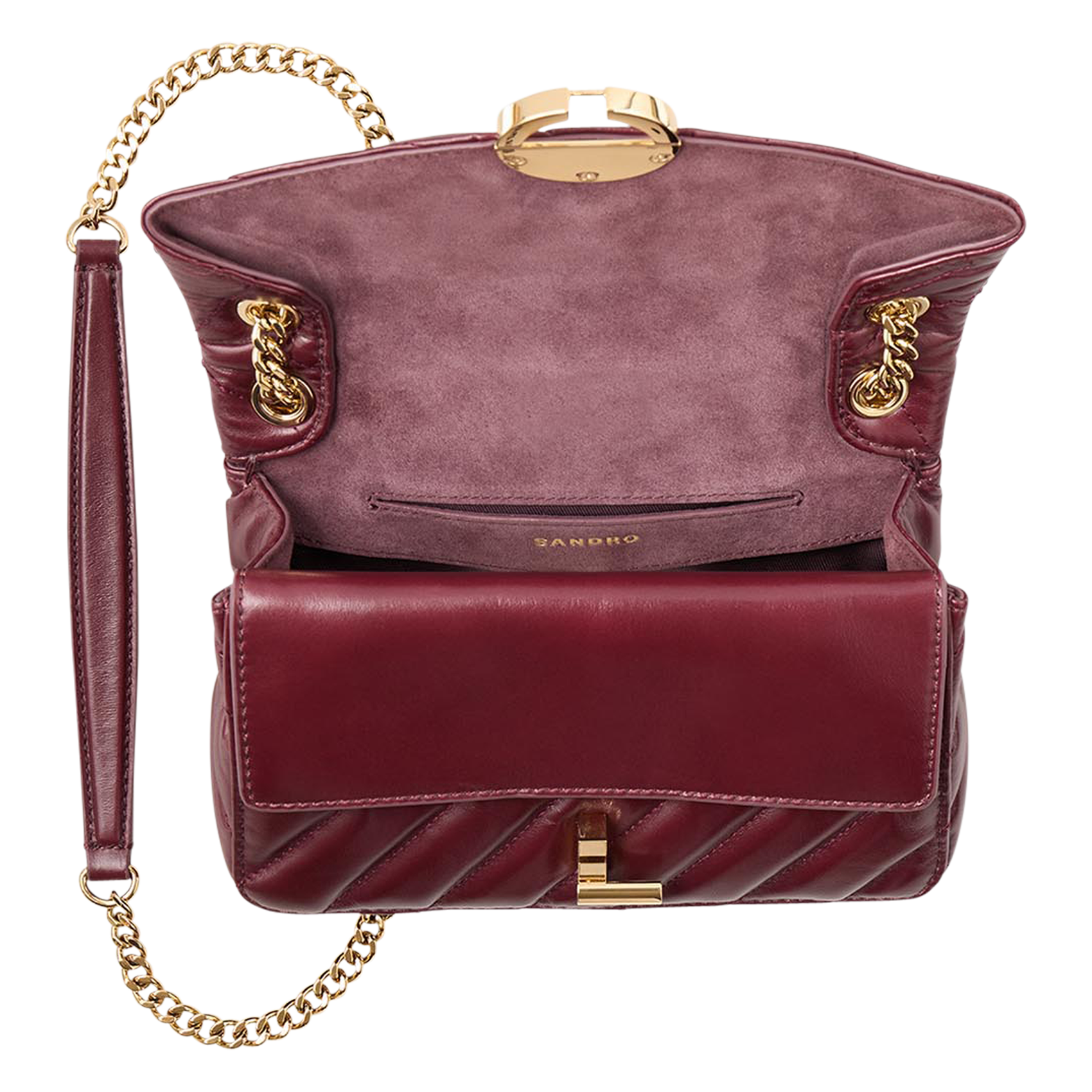 Petit sac en cuir matelassé | Rouge