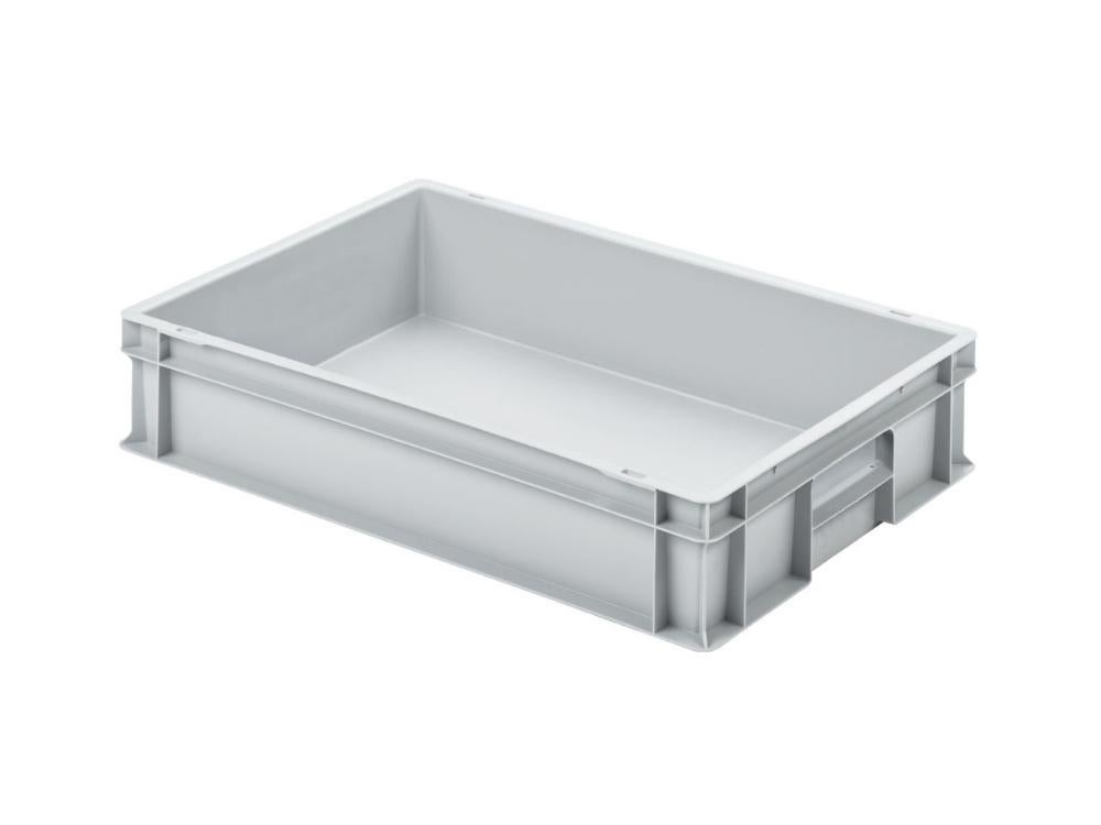 PROREGAL Eurobox met gesloten handgreep HxBxD 12 x 40 x 60 cm 21 liter Grijze Eurobox Transportbox
