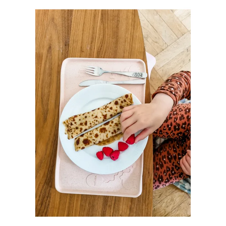 Hevea Set de table en caoutchouc naturel | Rose pêche