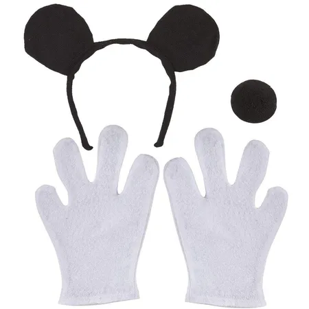 Widmann 2585M Kinderkostümset Maus, Ohren, Nase, Handschuhe
