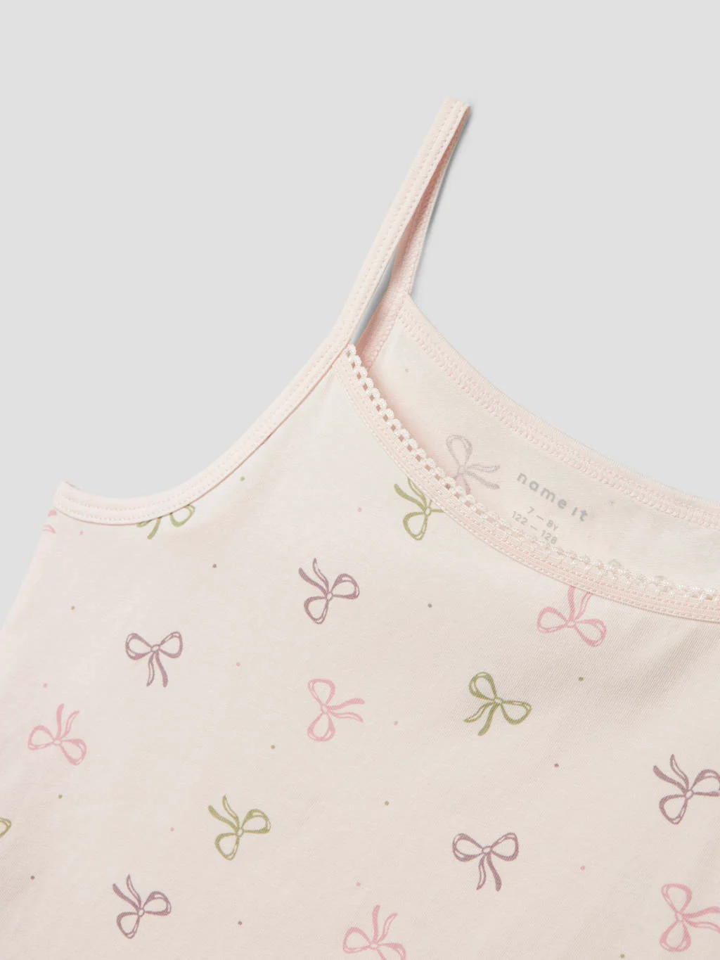 singlet Bow - set van 2 donkerroze/ecru