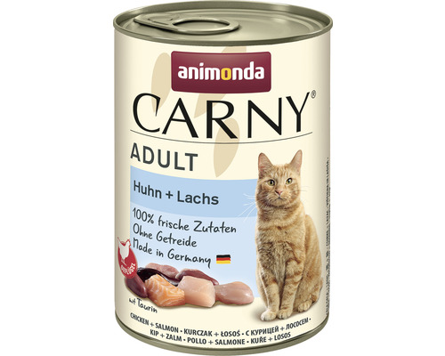 Animonda Carny Adult natvoer voor katten, kip & zalm, 400 g