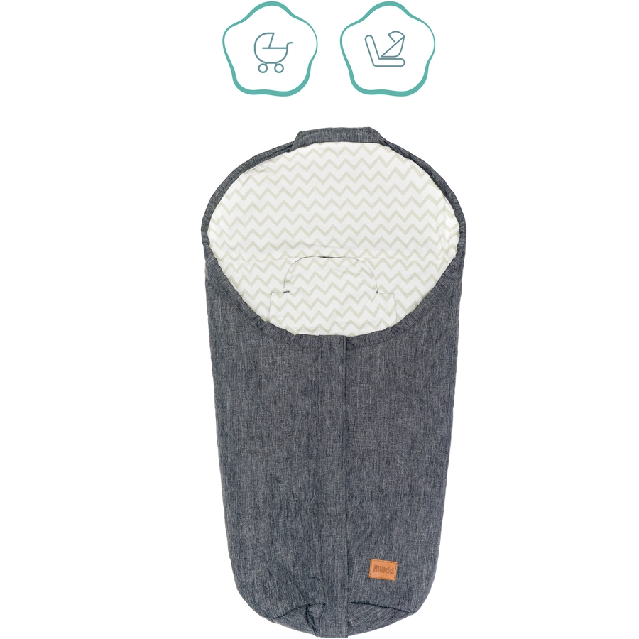 fillikid Sommerfußsack Light Small Gruppe 0 Grau Melange