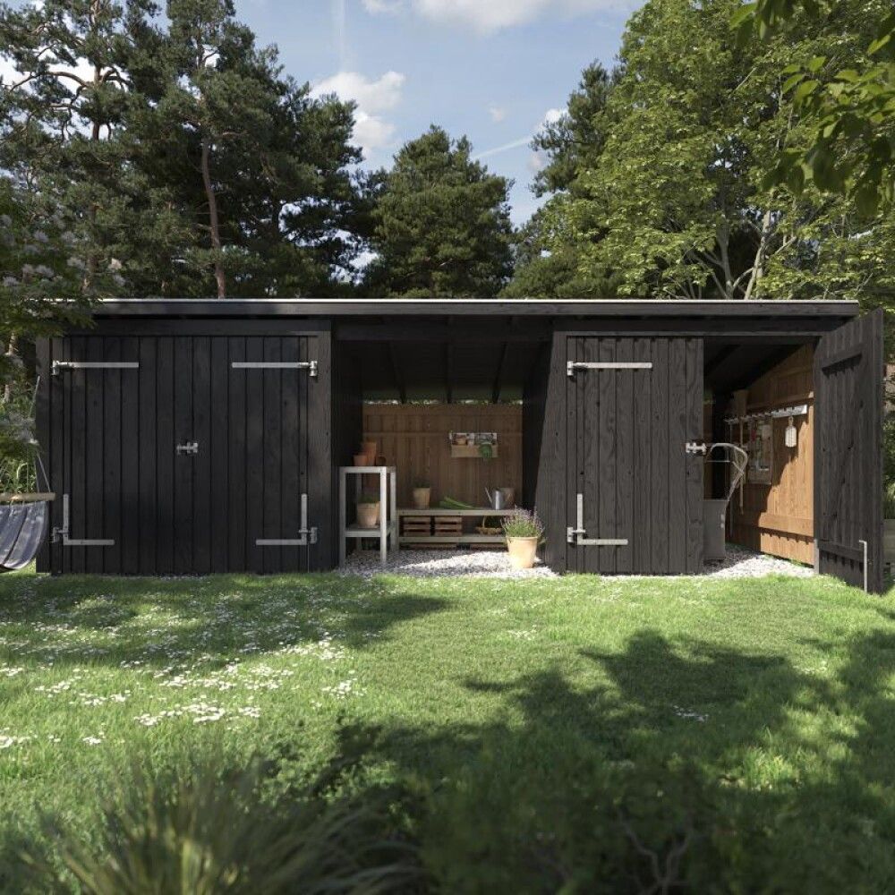 REDSKAPSBOD PLUS NORDIC 3 DOBBELDØR/ÅPEN 14M²