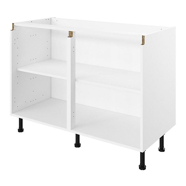 Caisson bas de cuisine blanc L. 120 cm Caraway Innovo GoodHome