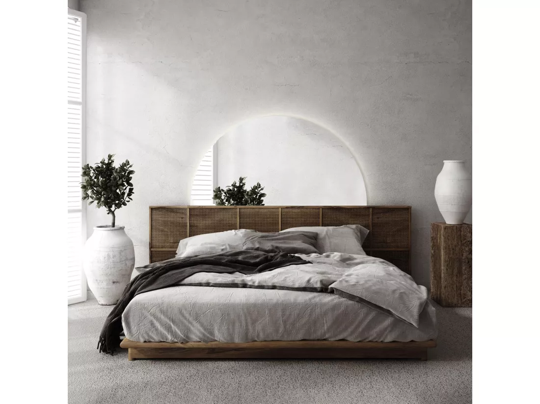 Miroir LED demi-rond pour maquillage et maquillage dans la salle de bain 80 - lumière chaude