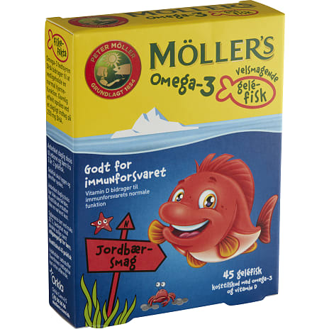 Omega-3 m. jordbærsmag