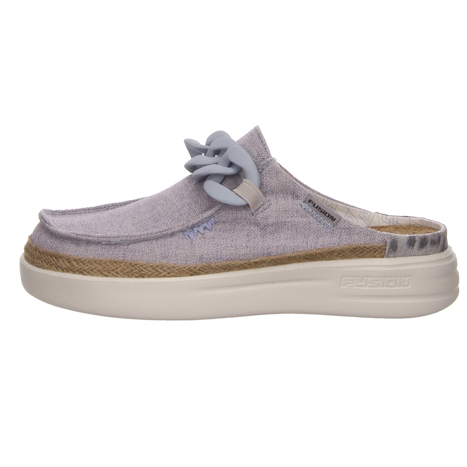 Fusion Pantolette hellblau blau