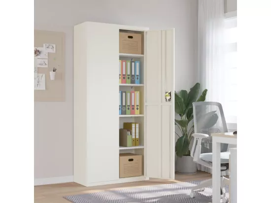 Classeur blanc 90x40x200 cm acier