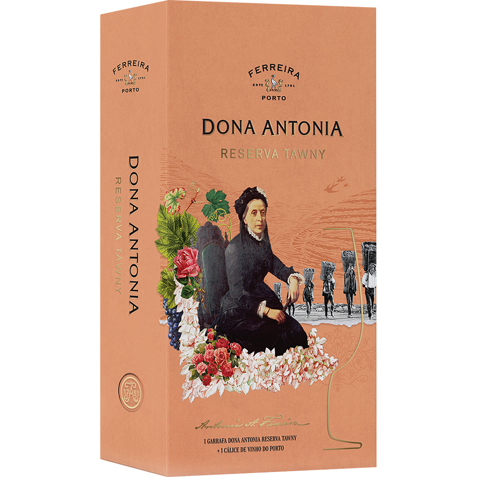 Dona Antonia Reserva Tawny 75 cl + Glas